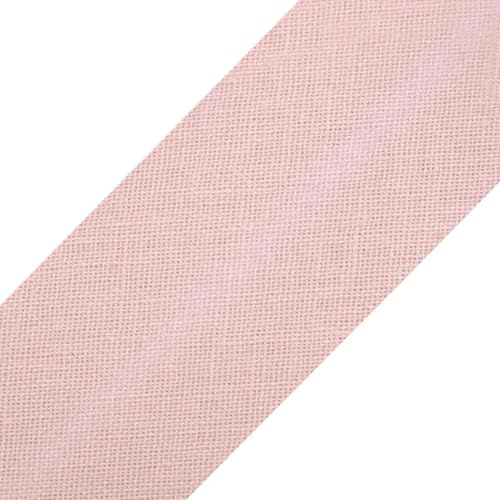 cyclingcolors 1 x 100% Cotton Bias Binding Tape Width 30 mm Length 25 m Edging Tape Cotton Tape Bias Tape Ideal for DIY, Pale Pink