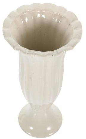 TOYZFRIENDY Vaso in Ceramica per Fiori da Cimitero Decorativo Forma di Colonna Romana Portafiori per Lapidi e Memoriali Adatto per Decorazioni Funerarie e Ambienti Interni Esterni
