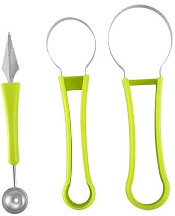 NUOBESTY Scavino Melone in Acciaio Resistente Levatorsoli Frutta e Scavino Anguria Strumento per Intagliare Frutta con Design Creativo e Sicuro Estive
