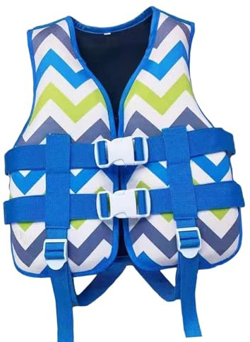 BEALIFE Giubbotti di salvataggio per bambini, giubbotti di salvataggio, salvagente, attrezzatura da spiaggia, da nuoto per bambini, blu, taglia S, Blu, S
