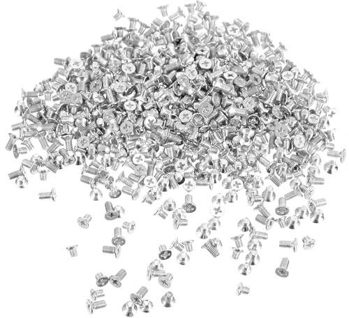 OATIPHO 600 Pcs M4 Cross Countersunk Wall Plate Screws Set (m4x5, M4x6, M4x8) Threaded round Slot Screws for Outlet Cover Mounting and Electrical Panel Installation