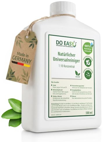 DO EASY Natürlicher Universalreiniger 500ml Konzentrat – Ergiebiges Putzmittel-Konzentrat für streifenfreien Glanz – Schont Umwelt & Geldbeutel