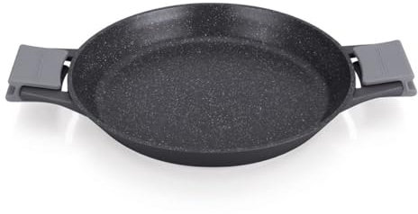 Royalty Line - Paellera, 36 cm, con Asas de Silicona, Aluminio Fundido con Antiadherente - RL-MP36M