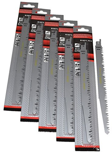 Reciprocating Sabre Saw Blades R1021L 240mm Long High Carbon Steel HCS 25 Pack Fits AEG, Batavia, Black & Decker, Bosch, Clarke, Dewalt, Einhell, Ferm, flex and Hilti By Ufixt