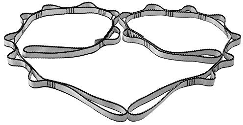 DASKING 23KN (5070 lbs) Heavy Duty Climbing Straps - 2 Pack Adjustable Daisy Chain Webbing for Aerial Yoga, Hammock, Fitness & Rigging - CE/EN566 Certified, Grey