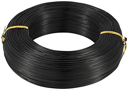 Craftdady Schwarzer Aluminiumdraht, 0,5–0,6 mm, dünn, biegbar, für Schmuckherstellung
