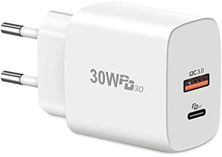30W USB C Ladegerät,Cshare USB C Netzteil PD 3.0 Schnellladegerät für Google Pixel 9 Pro,iPhone 15 Pro Max, Google Pixel 9Pro/9/9Pro XL/8 Pro/8/7 Pro/6 Pro/6a, Samsung Galaxy,Dual Port Wandladegerät