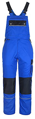 TMG | Leichte Arbeitslatzhose für Herren Style Light, blaue Arbeitshose mit Kniepolster & Taschen, robust | Gr. 50