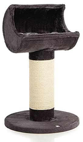 CanadianCat Company | Kratzbaum Luna Lounge - anthrazit | 100 x 60 x 60 cm | Katzenliege, Liegemulde, Katzenbaum