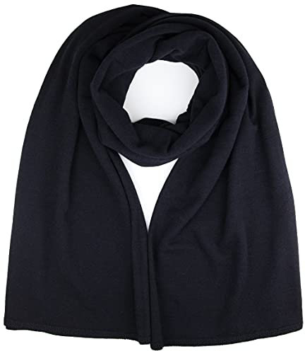 Ever Bloom Damen Schal, Strick Schale Lang, Weiches Halstuch, Leichter Winterschal Herbstschal Strickschal für Frauen und Mädchen, Einfarbig 176 * 62cm, Schal Farben:Schwarz