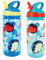 Nuby Super Flip Water Bottle-No Spill Active Toddler Sippy Cup|540ml/18oz |Carry Handle|Freeflow|Dishwasher, Steriliser Safe|Suitable Beaker for 18 Months Plus (Dinosaurs, Pack of 2)