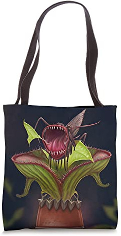 Funny Graphic Houseplant Art Cool Venus flytrap bug eater Tote Bag