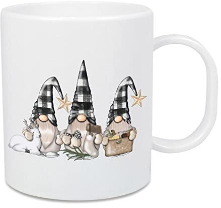artboxONE Großer Kinderbecher Weihnachtskarierte Zwerge von Tanya Kart - Weihnachten
