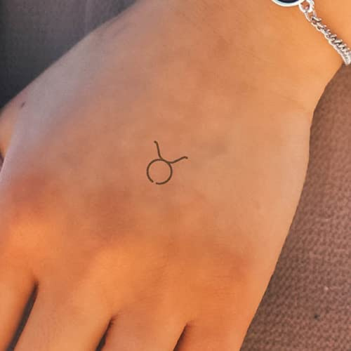 Inkster Tattoo Sternzeichen Stier | NEU: Verbesserte Qualität | Hautfreundlich & EU Kosmetikzertifiziert | hochwertige Temporäre Tattoos aus pflanzlichen Inhaltsstoffen | wasserfest