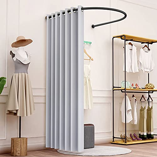Mobile Dressing Changing Room U-Type Track Locker Room Wall-Mounted Fitting Room Simple Sun Shade for Office Outdoor Activities (Color 6 100X95CM)