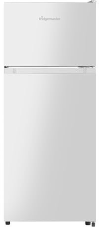 Fridgemaster MTM48120E 48cm Freestanding Top Mounted Fridge Freezer - 124-litre capacity with Adjustable Thermostat - Reversible Door - LED Lighting- 4 Star Freezer Rating - White - E Rated