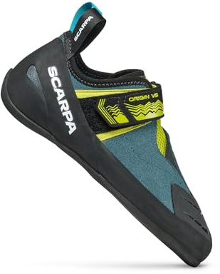SCARPA Men's Origin VS Rock Climbing Shoes - Petrol/Lime - 6.5