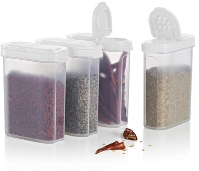 TUPPERWARE Große Gewürzstreuer 1 Tasse/250 ml 4er Set Baumwolldichtung