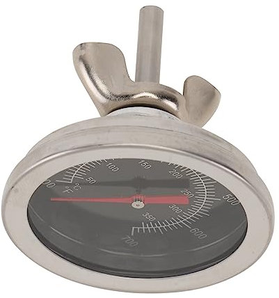 Mikinona Kleines Edelstahl Bimetall Ofenthermometer Zuverlässiges Temperaturmessgerät Schnelles Ansprechverhalten Kompakt Und Platzsparend Für Backofen Und Grillgeräte