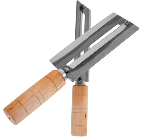 COLLBATH 2pièces Éplucheur Fruits Acier Haute Teneur avec Manche Bois Coupe Sucre Canne Trancheur Ananas Multifonction pour Cuisine Domestique Et Professionnelle