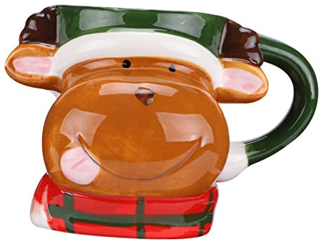 CIYODO Rentier-weihnachtsbecher Keramik Milchbecher Weihnachts-rentier-tasse Trinkbecher Für Junge Mädchen Zuhause Büro Restaurant