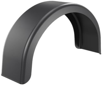 DOMAR Paraspruzzi 20 x 115 cm, 1 parafango in plastica per rimorchio auto, nero, robusto e leggero con superficie piatta