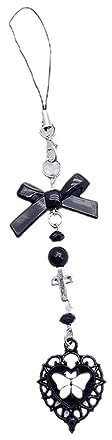 DIIOOMIEEU Handy-Anhänger mit Schleife, Herz, Blume, zum Aufhängen, Seil, Handykette, Riemen, Tasche, Dekoration, Schlüsselband, Schlüsselanhänger-Zubehör