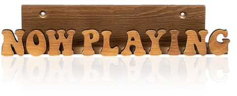 Fuikupe Now Playing Vinyl Stand,Schallplattenständer aus Holz,Präsentieren Sie Ihre spielende Albumhülle,Retro Schallplattenhalter für Vinyl-Liebhaber