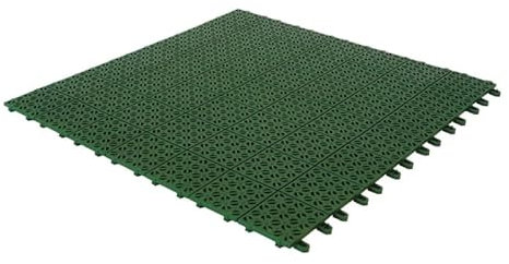 Ezooza Piastrelle in Plastica da Esterno 55,5 x 55,5 cm Set 30 Pezzi Drenanti per Giardino 9,2 m2 Verde