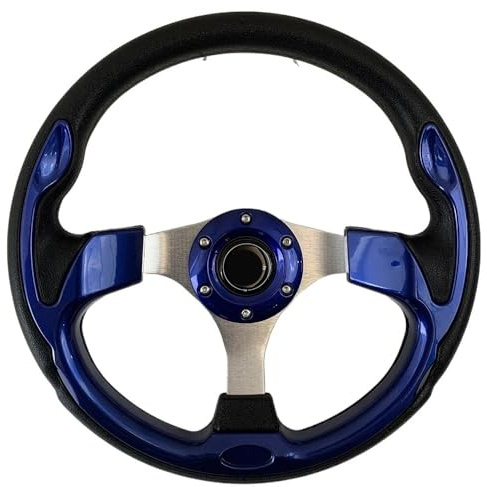 Volante Sportivo,Volante da Corsa Universale Volante sportivo universale for auto da corsa PU da 13 pollici e 320 mm(F)