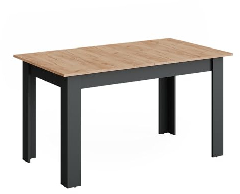 Vicco Esstisch Repose, Anthrazit/Goldkraft Eiche, 140-180 x 80 cm | ausziehbar, für flexible Nutzung als Ess- oder Arbeitstisch