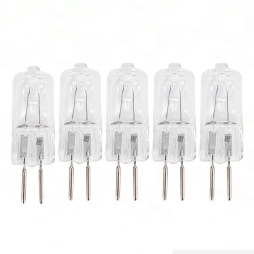 JZLBBC 5PCS G6.35 Halogen Bulb 230V 20W 35W 50W 75W 100W 150W GY6.35 Halogen Light Bulbs 2 Pin for Home Lighting and Commercial Applications 20W