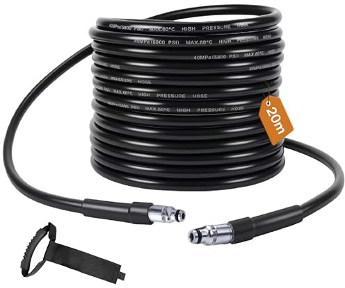 20M/65FT High Pressure Washer Replacement Hose,Compatible with Bosch AQT Series Domestic Pressure Washers Bosch Aquatak,Hose Drain Cleaning kit with Click-Type Plug Quick Connector SDS Fittings