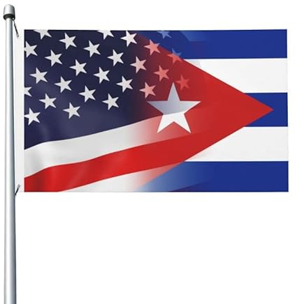 Bandiera Da Giardino Cuba And Usa Garden Flag Premium Bandiera Da Cortile Durevole Bandiere Decorative Per Esterno Festival Celebrazioni 90X152CM