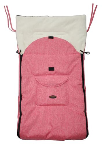 Chancelière pour poussette, sac de couchage chaud et confortable avec doublure en peluche, sac à banderoles multifonctionnel, housse à fermeture éclair pour l'hiver, la plupart des poussettes, la.