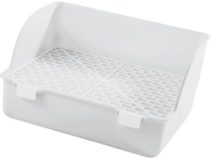 ZGUZMCMK Bunny, Toilet Tray, PP Material, Removable, for Small Rodents Such As Guinea Pigs, Chinchillas, Ferrets, And Hamsters, for, White