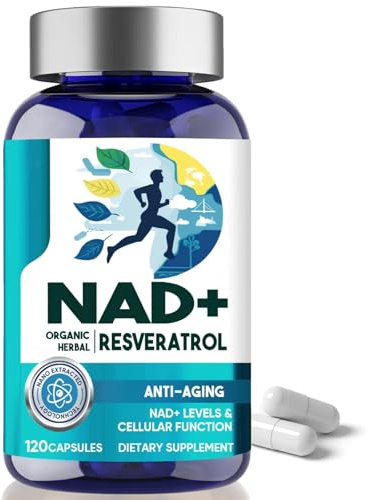 NAD+ 1500mg mit Resveratrol - 120 Kapseln - Hohe Bioverfügbarkeit - Vegan
