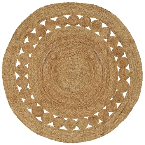 vidaXL Bereichsteppiche Natur Ø 150 cm Jute