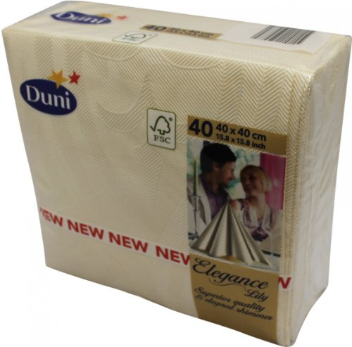 Duni Elegance-Servietten Lily 40er champagne, 40 x 40 cm