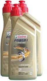 Castrol Power 1 Racing 2T Motorrad Motor, cas-2240–7176–3 – 3 x 1L = 3 Liter