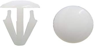 sourcing map 100pcs 15mm Diamètre trou véhicule Voiture Rivets plastique blanc Clips porte fixation