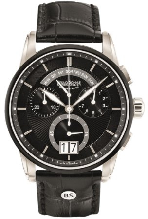 Bruno Söhnle Herren-Armbanduhr XL Grandioso Chronograph Quarz Leder 17-73117-741