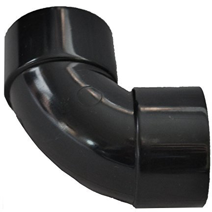 Solvent Black 40mm (43mm) Waste Pipe Swept Bend - Pack of 2