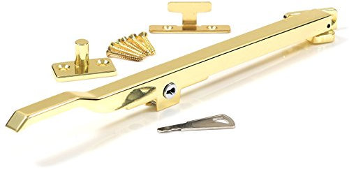 White Hinge Limited Brass Casement Locking Stay Arm - 10 Window Handle