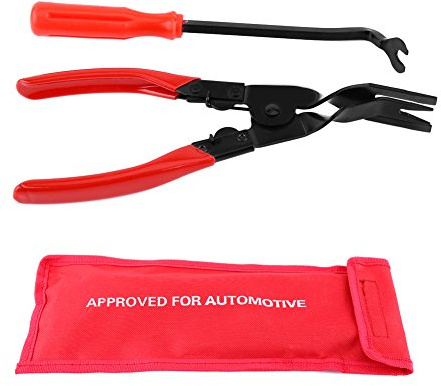 Pinces pour Garnitures, 2pcs Pince à Dégrafer Outil de Démontage Montage pour Garniture de Porte de Voiture et Tableau de Bord de Panneau