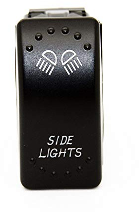 LED-Mafia Seiten Licht Arbeitsbeleuchtung Seitenbeleuchtung - Side Lights JJ37 - Symbol Kippschalter Wippschalter Schalter Auto Boot KFZ LKW Licht 12V 24V