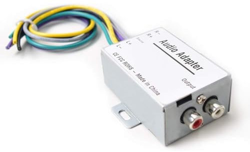 Stereo Audio Speak Signal Hi-Low Converter for Auto Amp Subwoofer Amplifier CD Player High to Low Adapter Audio Filter Audio Filtering Noise Elimination Anti-interference Line Output Converter