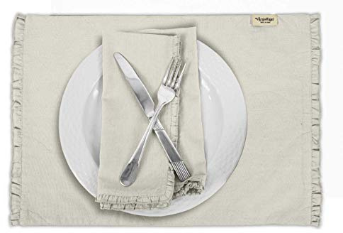 Vargottam Sahne Wohnkultur Baumwolle Flex Umkehrbar Stoff Placemats Tisch Speise Matten-Packung von 4
