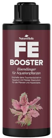 NatureHolic - Eisen Booster - I Flüssigdünger für Aquarien I Eisendünger I wichtig fürs Chlorophyll I für strahlende Blattfarben I versorgung Aller Aquascapes und Pflanzeaquarien I 500 ml