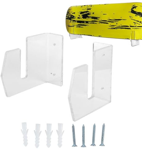 Skateboard Wandhalterung, Wandhalterung Schiebeplattenhalterung Acryl Durable Skateboard Wandaufhänger für Zuhause